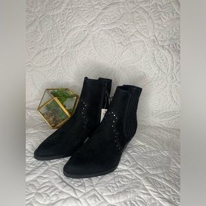 Women's Western Cowboy Boots Stacked Heel Pointed Toe Side Zipper Boots